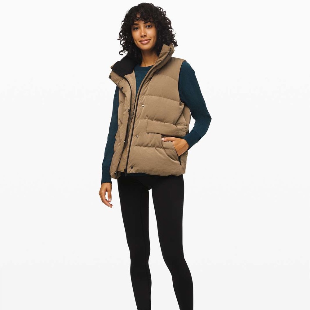 Lululemon Khaki In a Flurry Vest NWT size 10